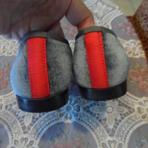 Del Loro Light Blue Velvet Poop Emoji Slip On Loafers Size 6.5M - Picture 8 of 14